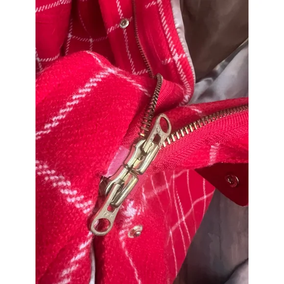 J. Crew Chateau Parka Plaid Windowpane Check 100% Wool Hooded Coat - Picture 10 of 12